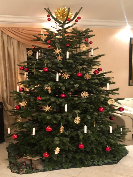 Klassische Weihnachtsbaumkerzenhalter einzeln -  80 cm